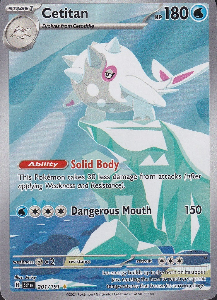 Cetitan 201/191 Surging Sparks Illustration Rare Holo Near Mint card