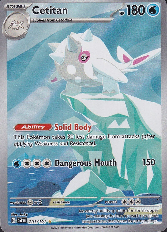 Cetitan 201/191 Surging Sparks Illustration Rare Holo Near Mint card