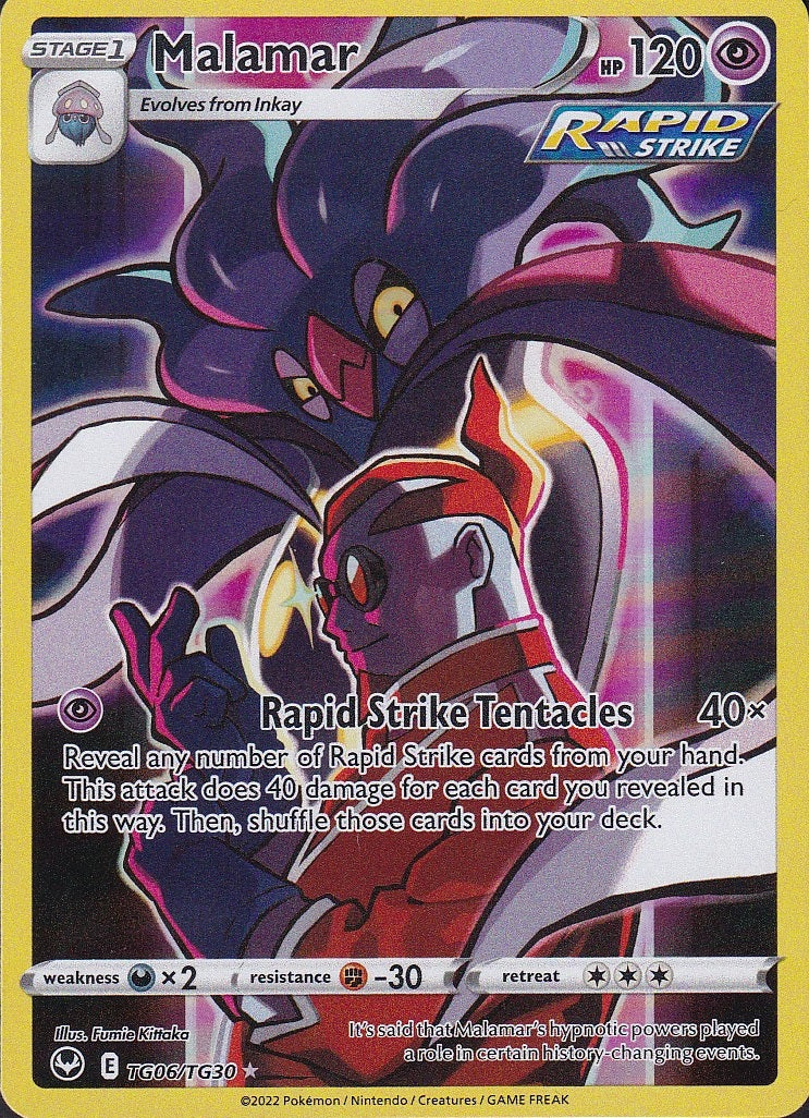 Malamar TG06/TG30 Silver Tempest Trainer Gallery Holo Near Mint card