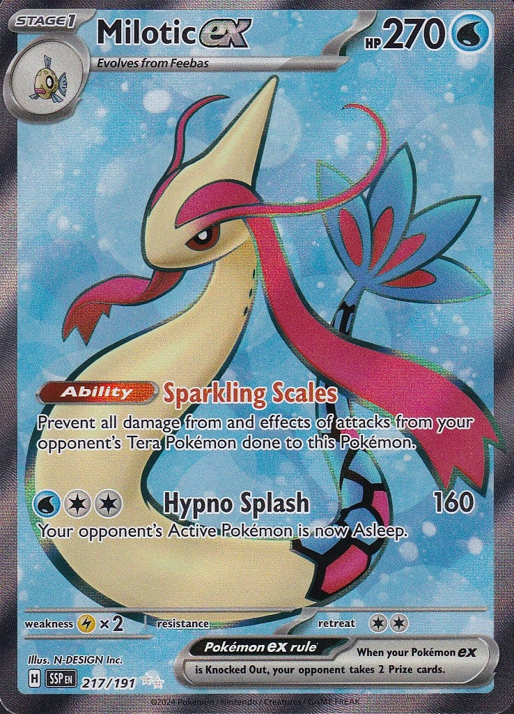 Milotic ex 217/191 Surging Sparks Ultra Rare Holo Near Mint card