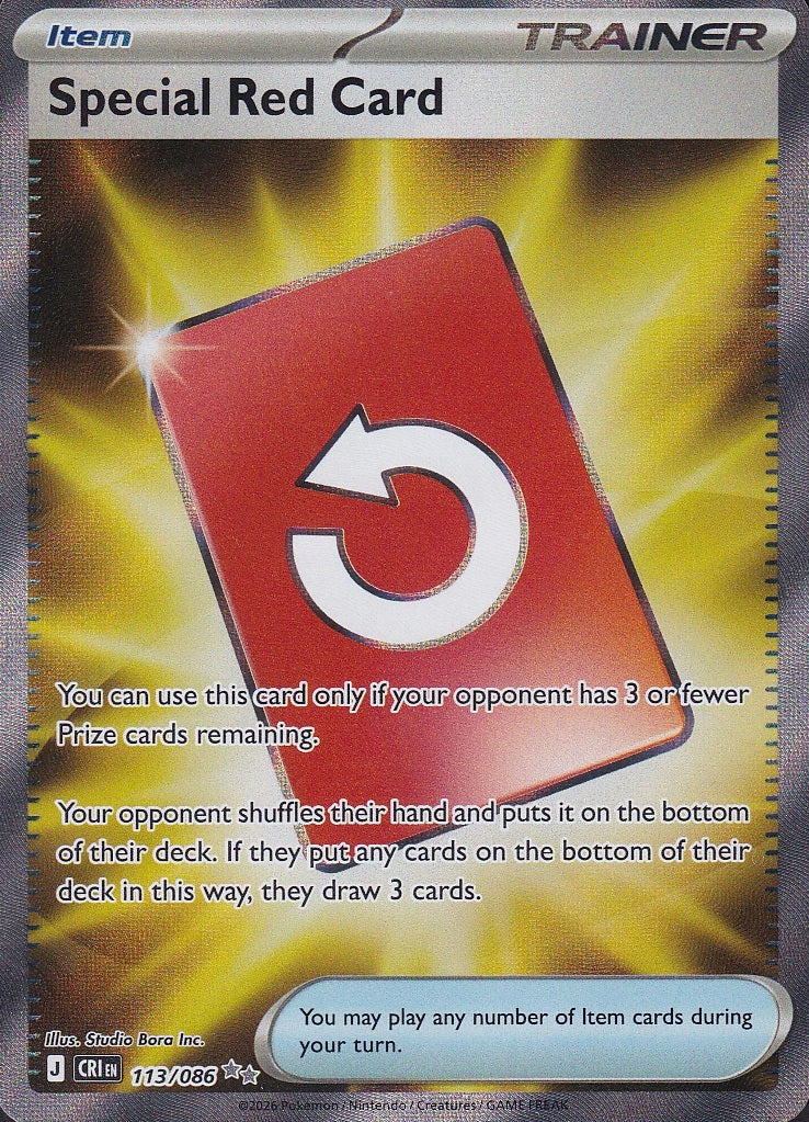 Special Red Card 113/086 Chaos Rising Ultra Rare Full Art