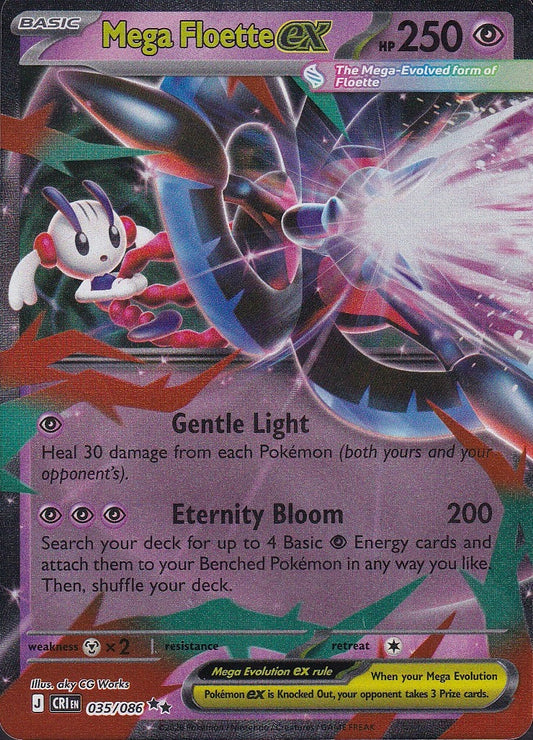 Mega Floette ex 035/086 Chaos Rising Double Rare Holo Near Mint card