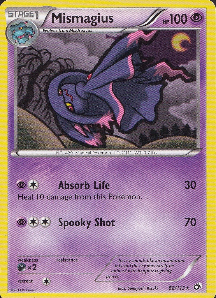 Mismagius 58/113 Legendary Treasures Holo Rare Near Mint card