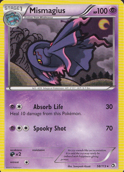 Mismagius 58/113 Legendary Treasures Holo Rare Near Mint card