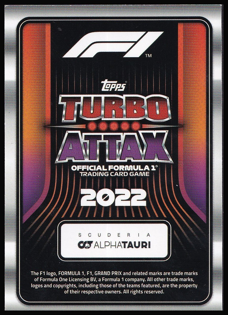 2022 Topps Formula 1 Turbo Attax card back