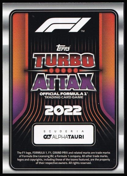 2022 Topps Formula 1 Turbo Attax card back