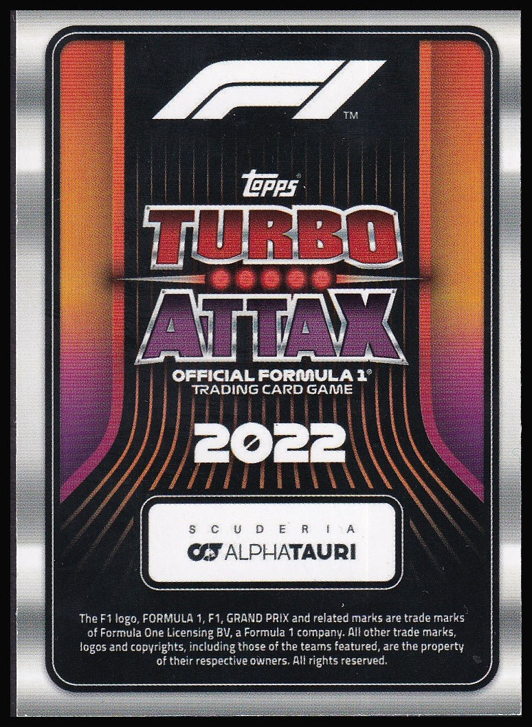 2022 Topps Formula 1 Turbo Attax card back