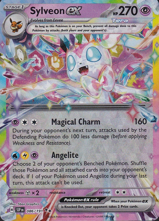 Sylveon ex 086/191 Surging Sparks Double Rare Holo Near Mint card