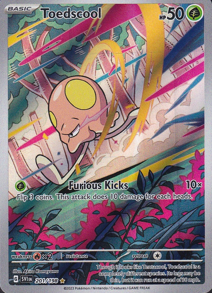 Toedscool 201/198 Scarlet & Violet Illustration Rare Holo Near Mint card