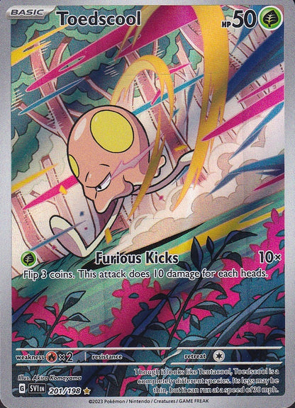Toedscool 201/198 Scarlet & Violet Illustration Rare Holo Near Mint card